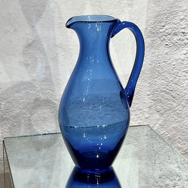 Kanna/Karaff blått glas, Reijmyre