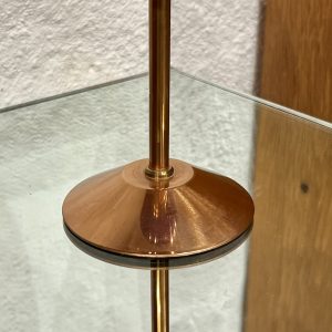 Ljuslykta rött glas/koppar